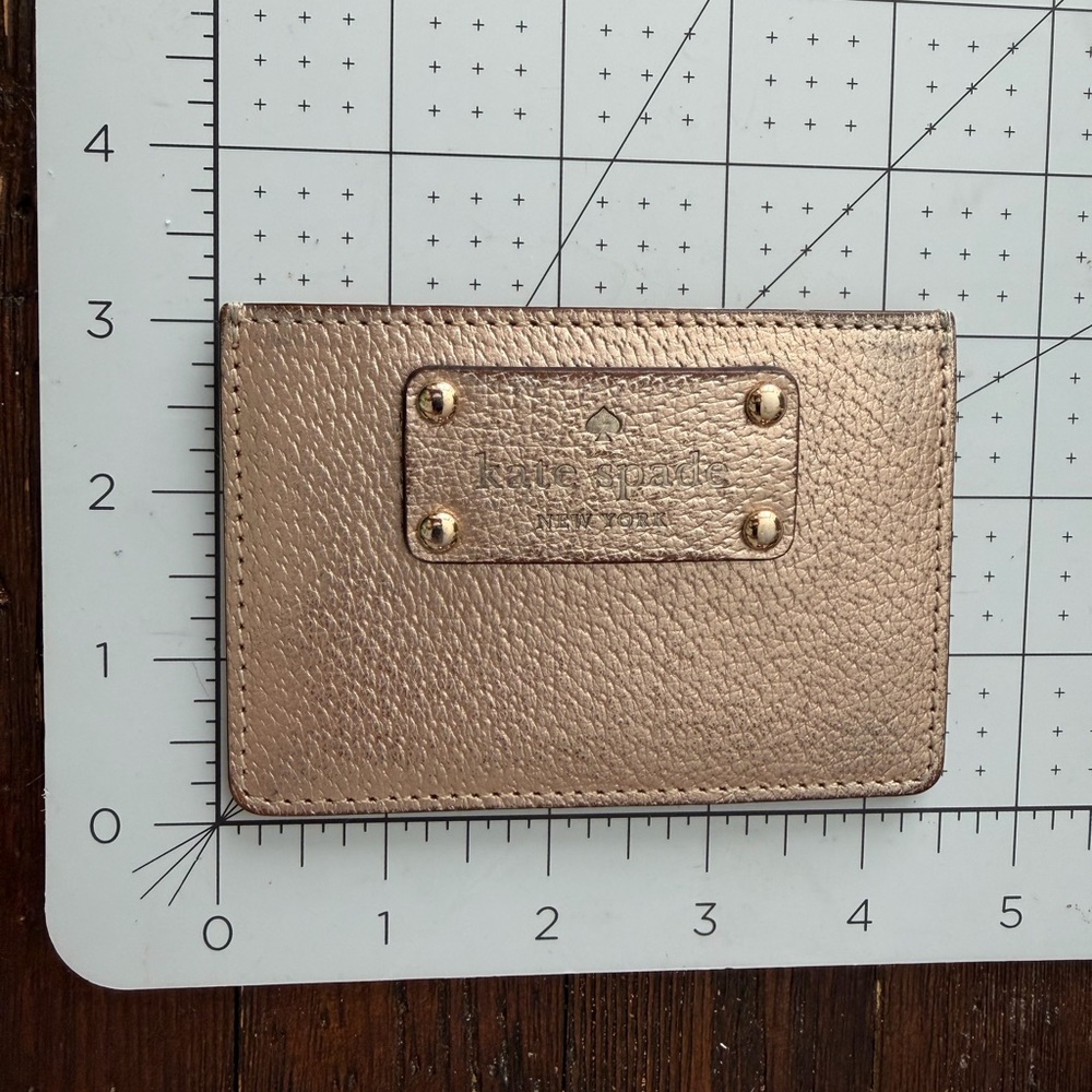 kate spade Metallic Rose Card & Key Holder in Rose Gold